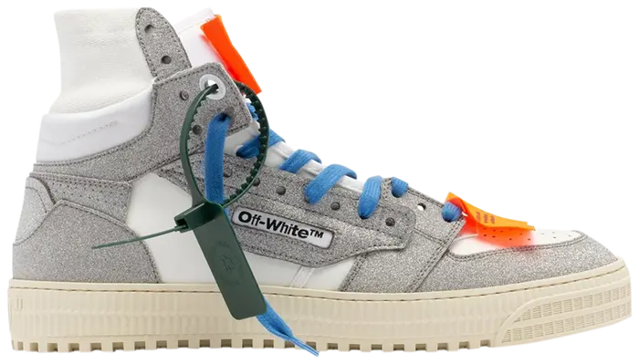 OFF-White Off Court 3.0 High-Top Grey Glitter White