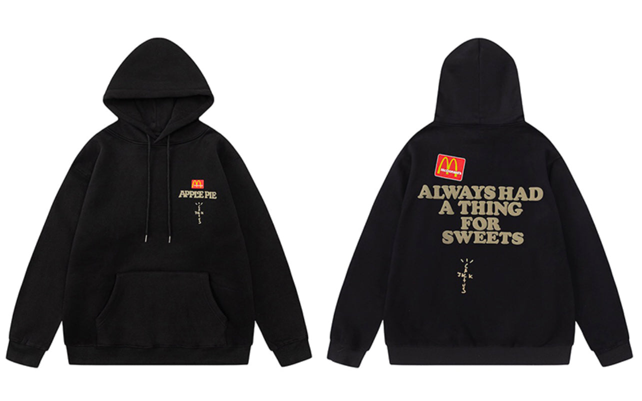 Travis Scott x McDonald's Apple Pie Hoodie Washed Black