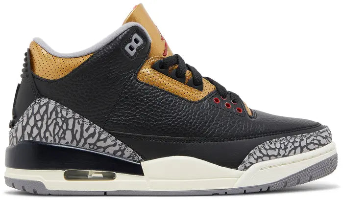 Jordan 3 Retro Black Cement Gold (Women's)