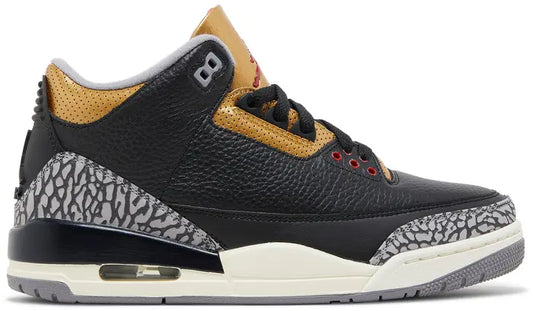 Jordan 3 Retro Black Cement Gold (Women's)