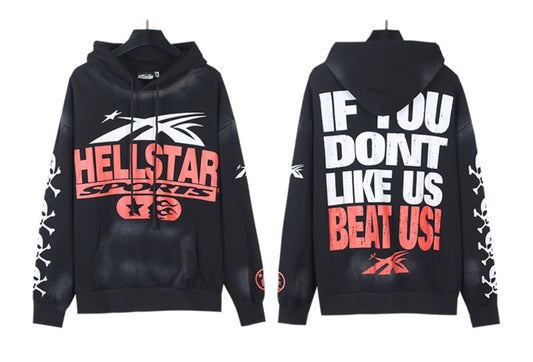 Hellstar If You Dont Like Us Beat Us Hoodie Black