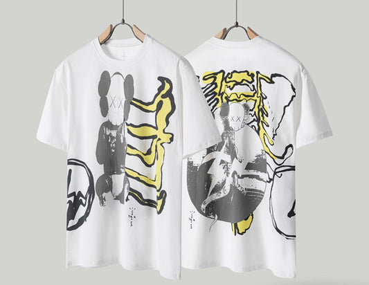 Travis Scott Cactus Jack + Kaws For Fragment Tee Aged Yellow