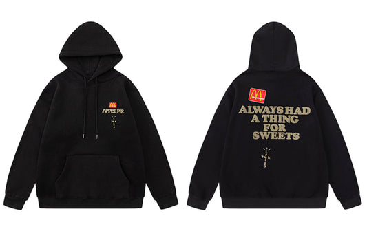 Travis Scott x McDonald's Apple Pie Hoodie Washed Black