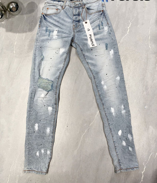 Purple Jeans Denim “Paint Splatter”
