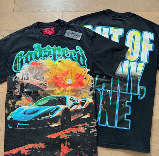God Speed Sunset Drift T-Shirt (Grey wash)